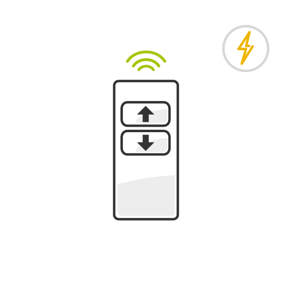 Elektrisch mit Fernbedienung